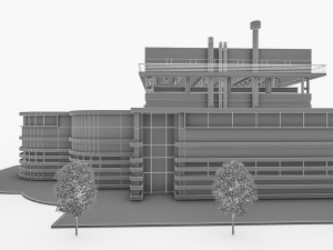 heavy truck service station Model 3D