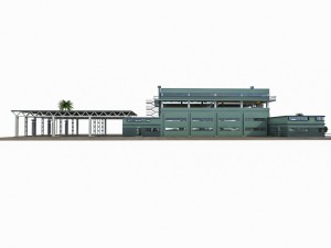heavy truck service station Model 3D
