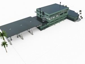 heavy truck service station Model 3D
