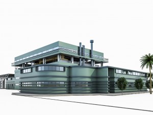 heavy truck service station Model 3D