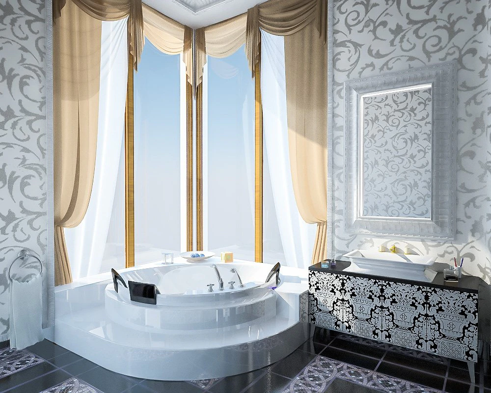 luxury bathroom interior 3D Model .c4d .max .obj .3ds .fbx .stl .blend 
