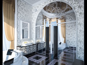 luxury bathroom interior 3D Model