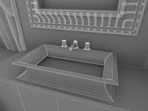luxury bathroom interior 3D Model
