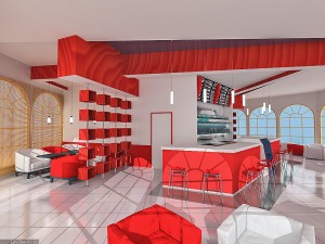 coffee restaurant interior 3D Model