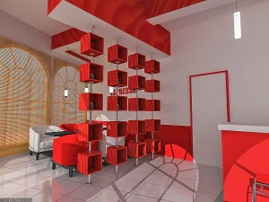 interno del ristorante caff&egrave; Modello 3D