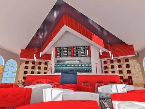interno del ristorante caff&egrave; Modello 3D
