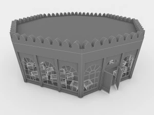 interno del ristorante caff&egrave; Modello 3D