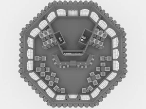 interno del ristorante caff&egrave; Modello 3D