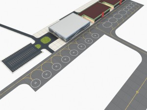 modern regional airport 3D Model
