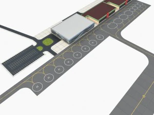 bandara regional modern Model 3D