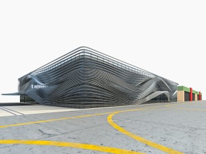 modern regional airport 3D 模型