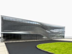 modern regional airport 3D 模型
