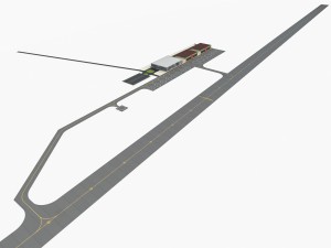 modern regional airport 3D 模型