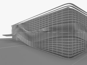 modern regional airport 3D 模型