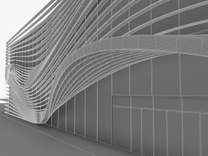 modern regional airport 3D 模型