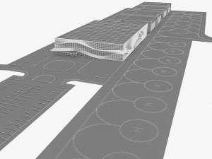 modern regional airport 3D 模型