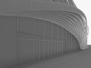 modern regional airport 3D 模型