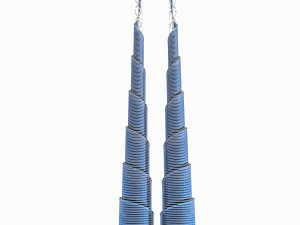 baku skyscrapers 3 pack 3D Модель