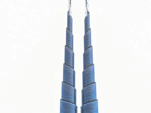 Бакинські хмарочоси 3 шт 3D Модель