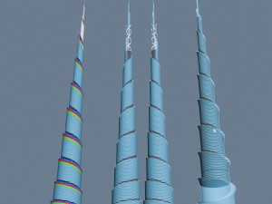 baku skyscrapers 3 pack 3D Модель