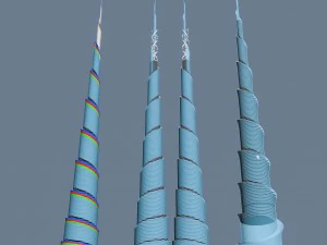 Бакинські хмарочоси 3 шт 3D Модель