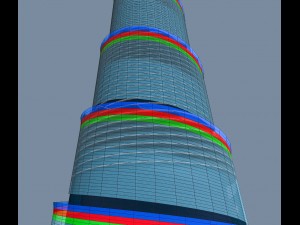 baku skyscrapers 3 pack 3D Модель