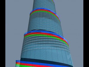 Бакинські хмарочоси 3 шт 3D Модель