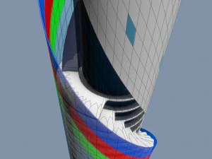 Бакинські хмарочоси 3 шт 3D Модель