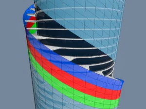 Бакинські хмарочоси 3 шт 3D Модель