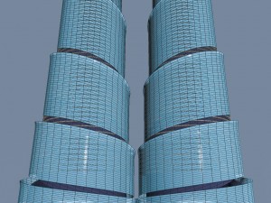 baku skyscrapers 3 pack 3D Модель