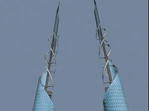 Бакинські хмарочоси 3 шт 3D Модель