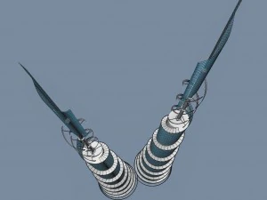 Бакинські хмарочоси 3 шт 3D Модель