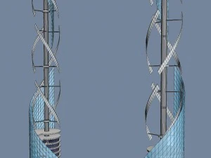 Бакинські хмарочоси 3 шт 3D Модель