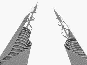 Бакинські хмарочоси 3 шт 3D Модель