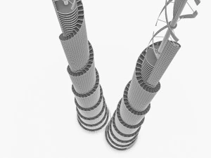 Бакинські хмарочоси 3 шт 3D Модель