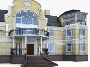 art nouveau mansion 3D Model