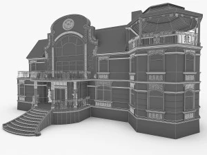 art nouveau mansion 3D Model