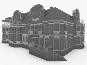 art nouveau mansion 3D Model