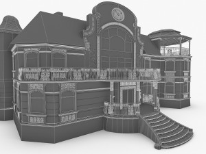 art nouveau mansion 3D Модель