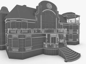 art nouveau mansion 3D Model