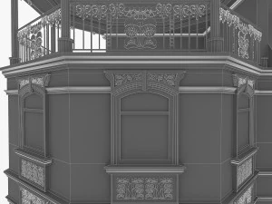 art nouveau mansion 3D Model