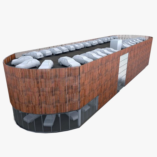 multistory parking garage 3Dモデル .c4d .max .obj .3ds .fbx .stl .blend 