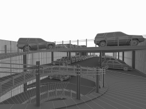 multistory parking garage 3Dモデル