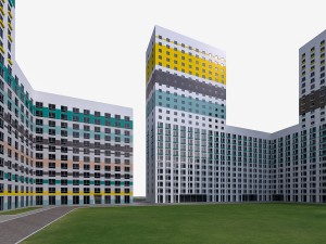 residential complex buildings Modello 3D