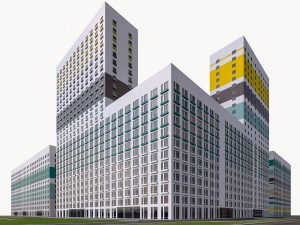 residential complex buildings Modello 3D