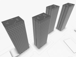 residential complex buildings Modello 3D