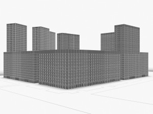 residential complex buildings Modello 3D