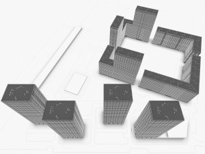 residential complex buildings Modello 3D