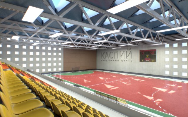 gym athletics interior 3D Model .c4d .max .obj .3ds .fbx .stl .blend 