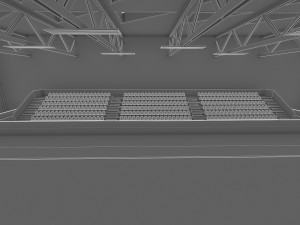 gym athletics interior 3D Model